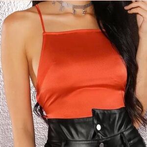 Sleek Orange Women's Top